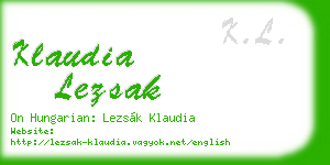klaudia lezsak business card