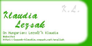 klaudia lezsak business card